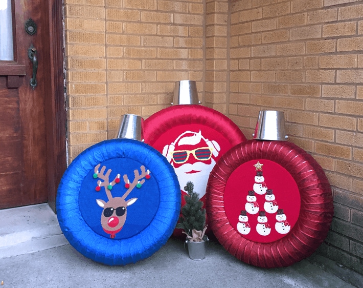 DIY Tire Crafts: Transform Old Tires into Giant Holiday Ornaments