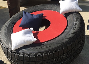 DIY: Make a Cornhole Set Out of Old Tires