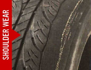 Shoulder tire wear pattern