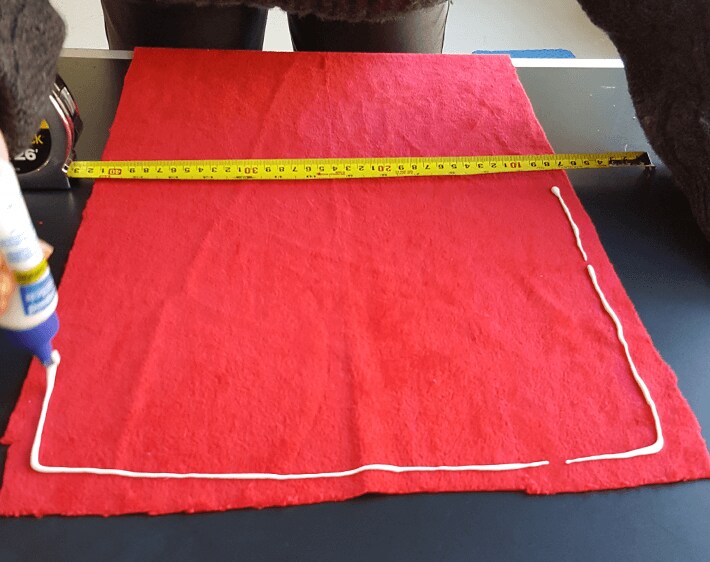 Preparing fabric with glue