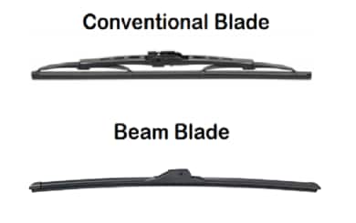 Conventional vs. Beam Wiper Blades