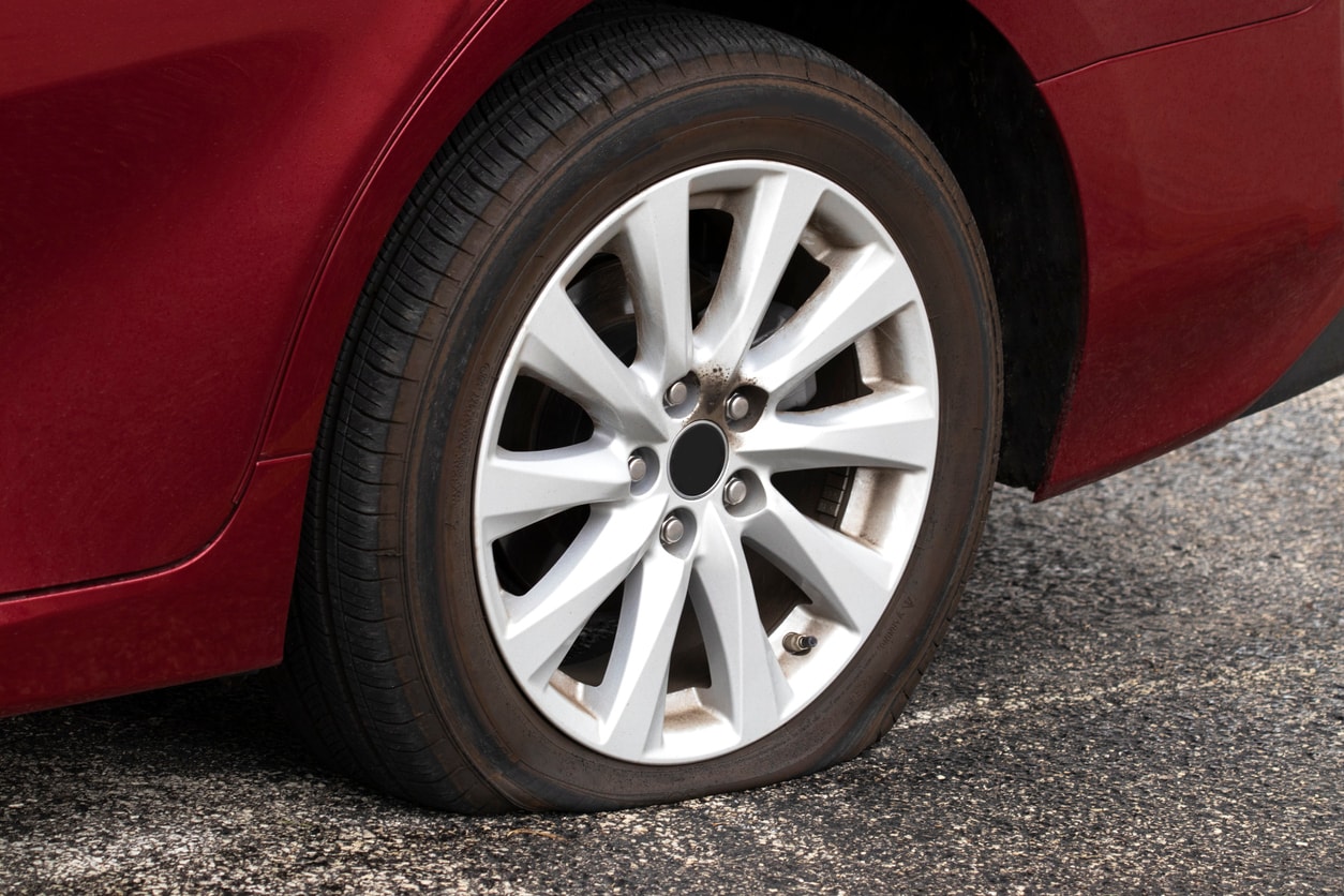 image of flat tire