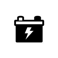 Battery icon with lightning bolt symbol